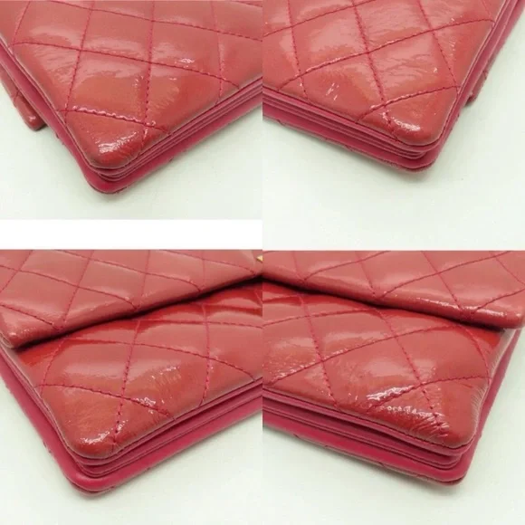 CHANEL Patent Goatskin Quilted Small 3 Pocket Accordion Flap - Picture 11 of 12